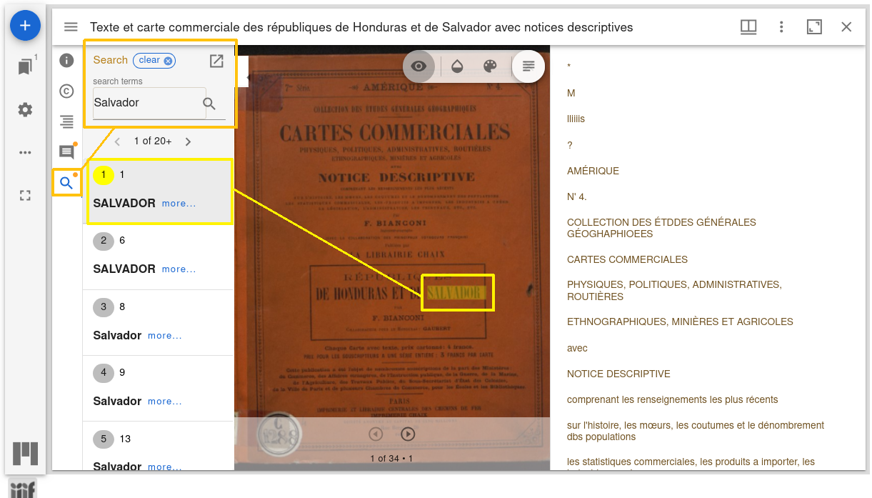 Iiif Search sur Mirador